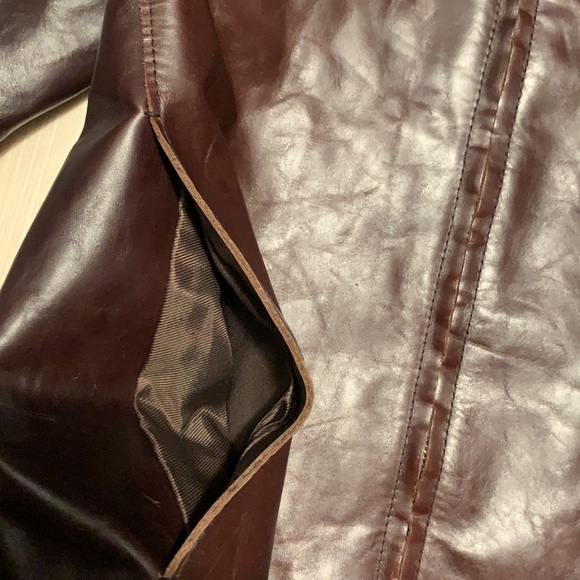 Armani Exchange Genuine Leather Jacket - Picture 5 of 11